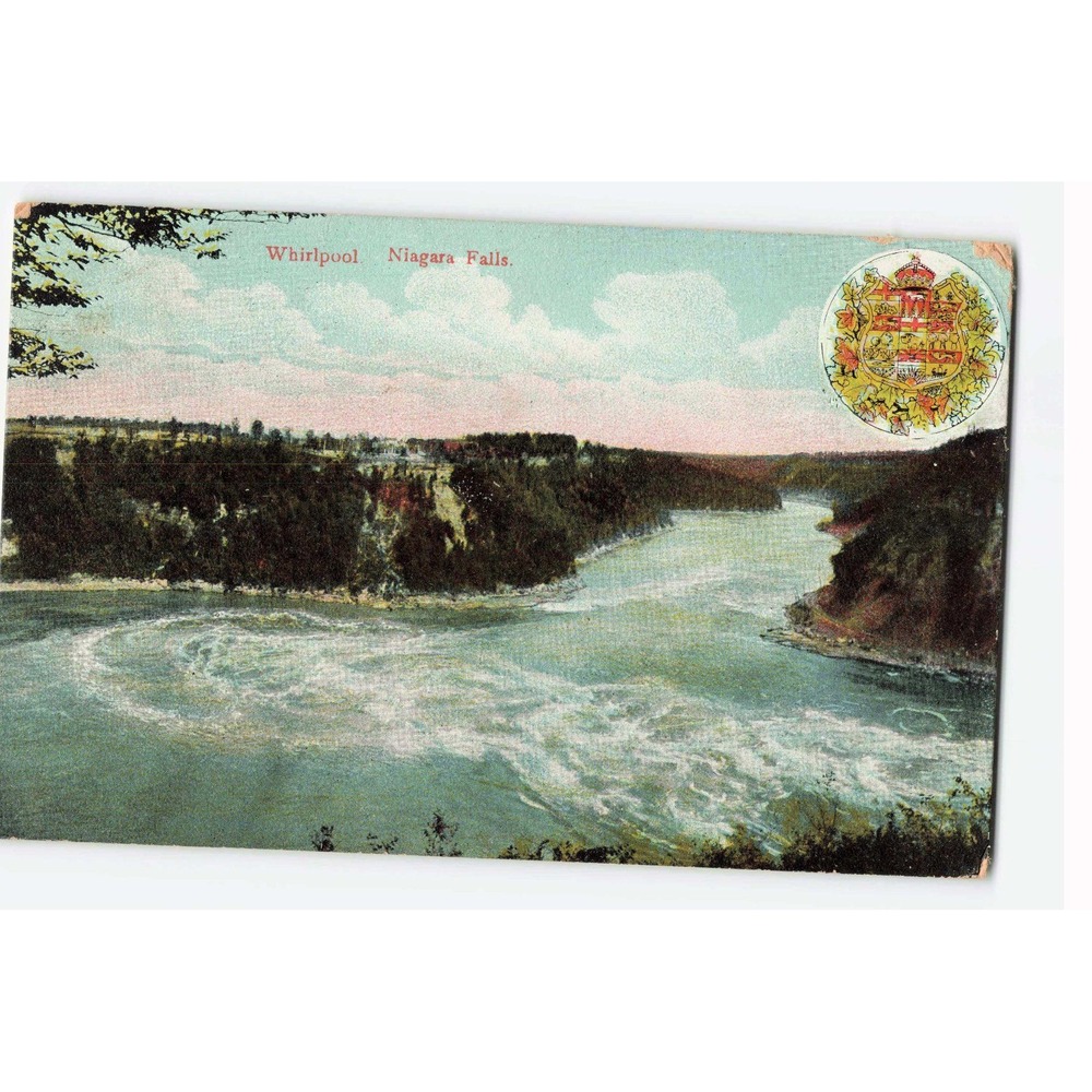 Vintage 1907 Niagara Falls Whirlpool Postcard King Edward VII Stamp VG-